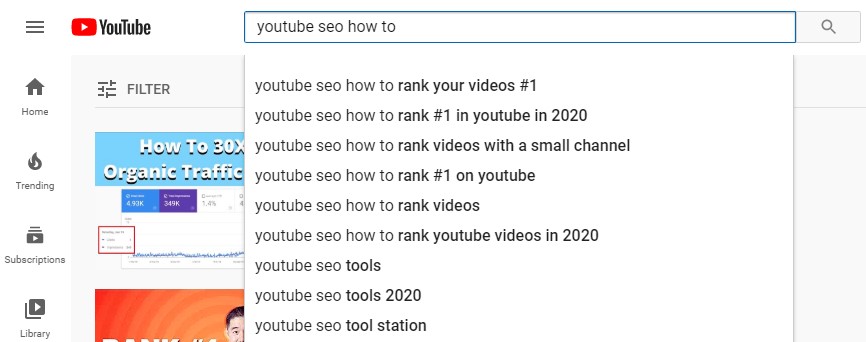 YouTube Keywords Research